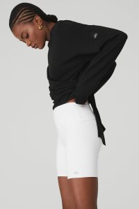 Pulowery Alo Yoga Dreamy Wrap Damskie Czarne | 91720-YCRD