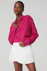 Pulowery Alo Yoga Polo Henley Damskie Czerwone | 94038-YLAV