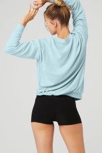 Pulowery Alo Yoga Soho Damskie Niebieskie | 89670-JOQY