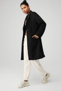 Płaszcze Na Co Dzień Alo Yoga VIP Blazer Trench Damskie Czarne | 12530-XHOC