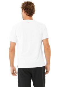 Short Sleeve Alo Yoga Idol Performance Tee Męskie Białe | 71293-OQVL