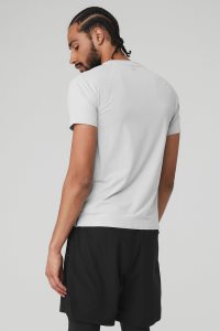 Short Sleeve Alo Yoga Idol Performance Tee Męskie Tytan | 87193-IGDC
