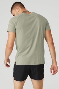 Short Sleeve Alo Yoga The Triumph Crew Neck Tee Męskie Cytrynowy Zielone | 26534-GZJV