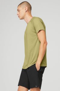 Short Sleeve Alo Yoga The Triumph Crew Neck Tee Męskie Musztardowe | 52903-RMTI