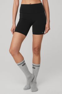 Skarpety Alo Yoga Throwback Damskie Szare Czarne | 37192-GDXS