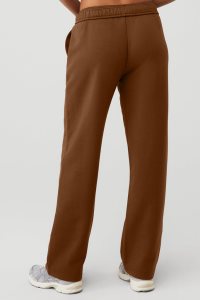 Spodnie Sportowe Alo Yoga Accolade Prosty Leg Sweatpant Damskie Brązowe | 04915-MFAB