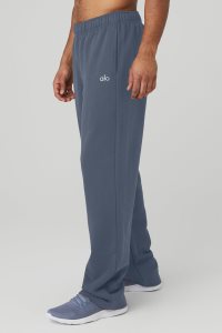 Spodnie Sportowe Alo Yoga Accolade Prosty Leg Sweatpant Męskie Granatowe Niebieskie | 29853-NYCK