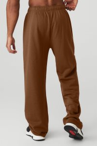 Spodnie Sportowe Alo Yoga Accolade Prosty Leg Sweatpant Męskie Brązowe | 78156-IRFQ