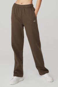 Spodnie Sportowe Alo Yoga Accolade Prosty Leg Sweatpant Damskie Kawa | 90578-RKTM