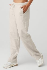 Spodnie Sportowe Alo Yoga Accolade Prosty Leg Sweatpant Damskie Beżowe | 96307-UQSO