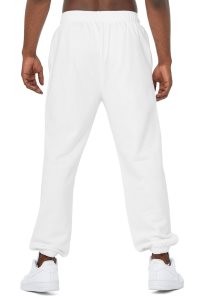 Spodnie Sportowe Alo Yoga Accolade Sweatpant Męskie Białe | 65942-GAHK