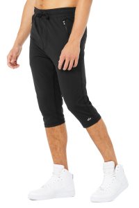 Spodnie Sportowe Alo Yoga Balance Capri Pant Męskie Czarne | 02756-WSCX