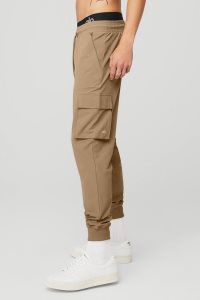 Spodnie Sportowe Alo Yoga Cargo Division Field Pant Męskie Khaki | 19327-BGIF
