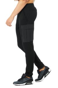 Spodnie Sportowe Alo Yoga Cargo Traverse Sweatpant Męskie Czarne | 53917-QAWB