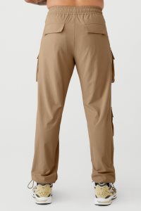 Spodnie Sportowe Alo Yoga Cargo Venture Pant Męskie Khaki | 73985-JFMH