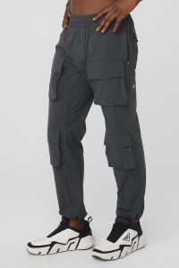 Spodnie Sportowe Alo Yoga Cargo Venture Pant Męskie Ciemny Szare | 93407-BFQC