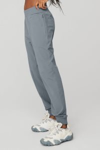 Spodnie Sportowe Alo Yoga Co-Op Pant Damskie Szare Niebieskie | 51486-QHYW