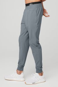 Spodnie Sportowe Alo Yoga Co-Op Pant Męskie Szare Niebieskie | 85719-BONE