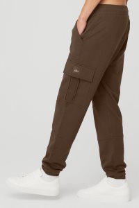 Spodnie Sportowe Alo Yoga Highline Cargo Pant Męskie Kawa | 07514-FSEW