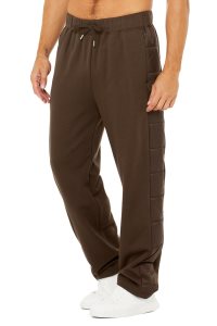 Spodnie Sportowe Alo Yoga Mash Up Sweatpant Męskie Kawa | 58193-DGTB