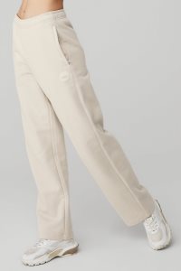 Spodnie Sportowe Alo Yoga Renown Heavy Weight Sweatpant Damskie Beżowe | 21678-SOYU
