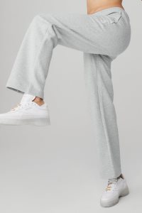 Spodnie Sportowe Alo Yoga Renown Heavy Weight Sweatpant Damskie Szare | 28907-MBNG