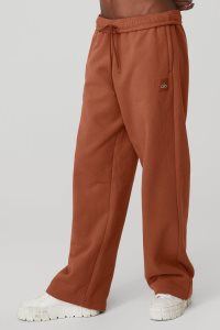 Spodnie Sportowe Alo Yoga Renown Heavy Weight Sweatpant Damskie Czerwone | 65710-EFRN