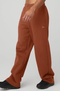 Spodnie Sportowe Alo Yoga Renown Heavy Weight Sweatpant Męskie Czerwone | 72308-DCHV