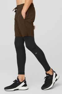 Spodnie Sportowe Alo Yoga Stabilne 2-In-1 Pant Męskie Czarne | 30951-YIKH