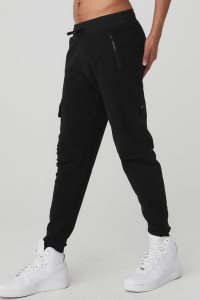 Spodnie Sportowe Alo Yoga Streetside Sweatpant Męskie Czarne | 01475-MJYE