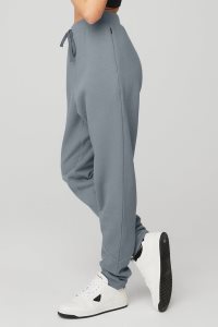 Spodnie Sportowe Alo Yoga The Triumph Sweatpant Damskie Szare Niebieskie | 69284-UYIG