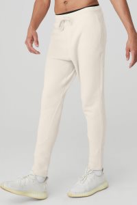 Spodnie Sportowe Alo Yoga The Triumph Sweatpant Męskie Beżowe | 79258-ERBX