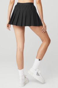 Spódnice Alo Yoga Varsity Tenisa Skirt Damskie Czarne | 46257-TXVZ