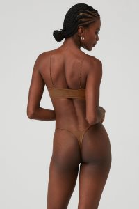 Stanik do Biegania Alo Yoga Airmesh Venus Bralette Damskie Brązowe | 54621-CZWG