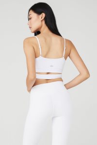 Staniki Alo Yoga Airbrush Enso Damskie Białe | 53208-JBLC