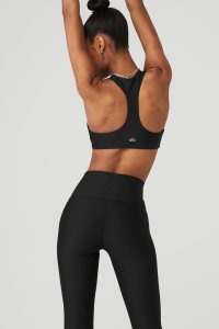 Staniki Alo Yoga Airlift Advantage Racerback Damskie Czarne | 68573-FGQC