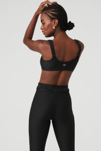 Staniki Alo Yoga Airlift Charmer Damskie Czarne | 09518-CPTD