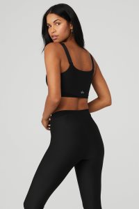 Staniki Alo Yoga Airlift Corset Damskie Czarne | 92154-ZBUR