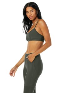 Staniki Alo Yoga Airlift Intrigue Damskie Ciemny Zielone | 31289-CWKM