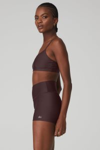 Staniki Alo Yoga Airlift Intrigue Damskie Czarne Kawa | 70134-VUBA