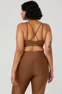 Staniki Alo Yoga Airlift Mesh Celeste Damskie Brązowe | 04162-QCLM