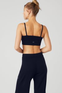Staniki Alo Yoga Cashmere Jet Set Damskie Granatowe | 10649-YGWO