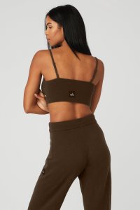 Staniki Alo Yoga Cashmere Jet Set Damskie Kawa | 47851-RJXA