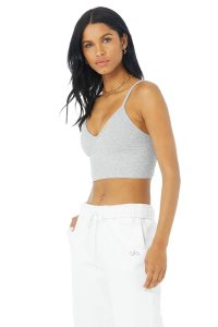 Staniki Alo Yoga Delight Bralette Damskie Szare | 17632-SFNQ