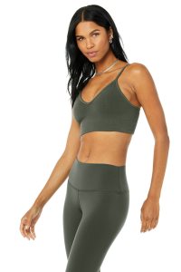 Staniki Alo Yoga Delight Bralette Damskie Ciemny Zielone | 63709-MKJI