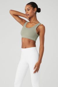 Staniki Alo Yoga Wellness Damskie Cytrynowy Zielone | 21047-UEKR