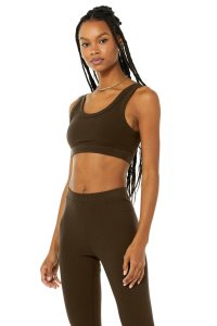 Staniki Alo Yoga Wellness Damskie Kawa | 58243-AIJN
