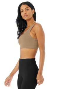 Staniki Alo Yoga Wellness Damskie Khaki | 15896-AQVG