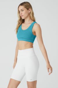 Staniki Alo Yoga Wellness Damskie Niebieskie | 85037-PWNV