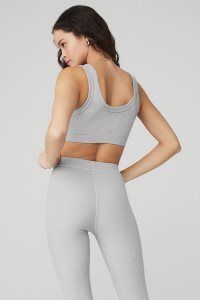 Staniki Alo Yoga Wellness Damskie Szare | 37286-RJDB